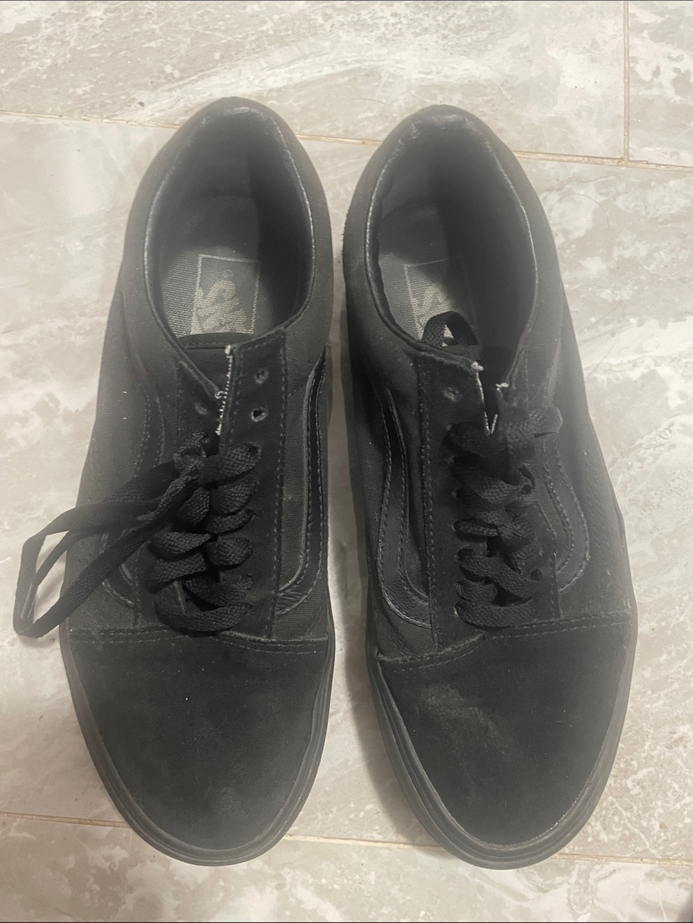 Vans Women's Black Low-Top Canvas & Suede Sneakers